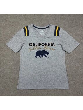 Cal State Golden Bears CAL Womens Shirt Size M Gray V Neck NCAA Football Outdoor